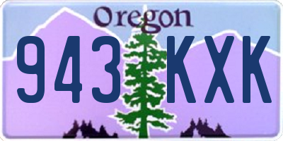 OR license plate 943KXK