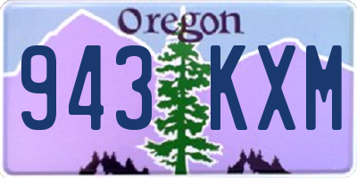 OR license plate 943KXM