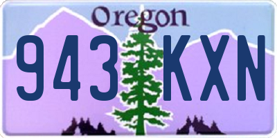 OR license plate 943KXN