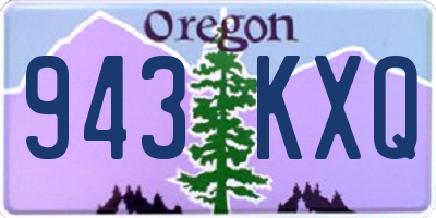 OR license plate 943KXQ