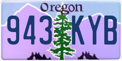 OR license plate 943KYB