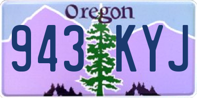 OR license plate 943KYJ