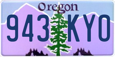 OR license plate 943KYO