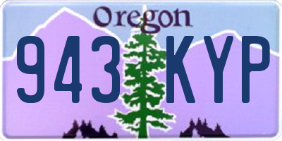 OR license plate 943KYP