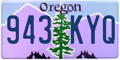 OR license plate 943KYQ