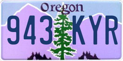 OR license plate 943KYR