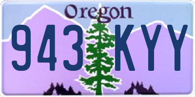 OR license plate 943KYY