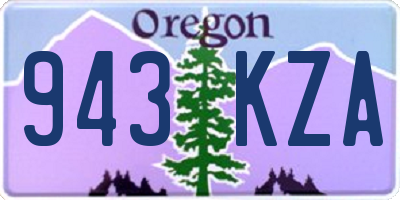OR license plate 943KZA
