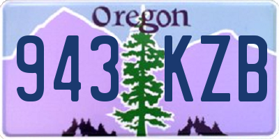 OR license plate 943KZB