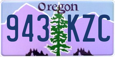OR license plate 943KZC