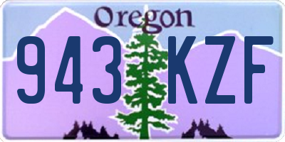 OR license plate 943KZF