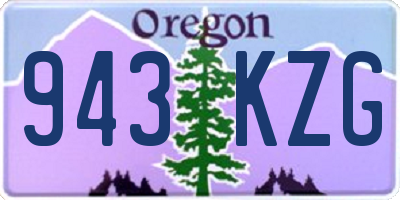 OR license plate 943KZG