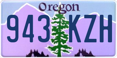 OR license plate 943KZH