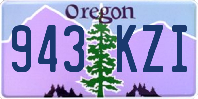 OR license plate 943KZI