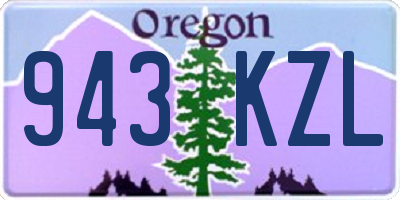 OR license plate 943KZL
