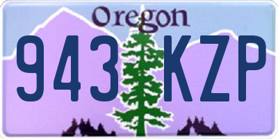 OR license plate 943KZP