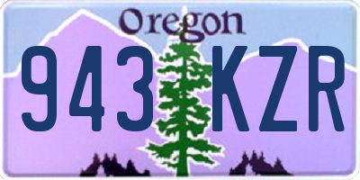 OR license plate 943KZR