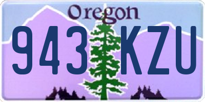 OR license plate 943KZU