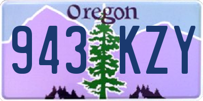 OR license plate 943KZY