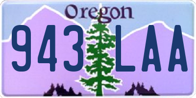 OR license plate 943LAA