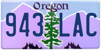OR license plate 943LAC