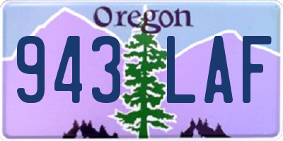 OR license plate 943LAF