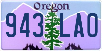 OR license plate 943LAO