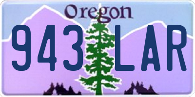 OR license plate 943LAR