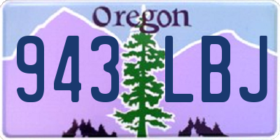 OR license plate 943LBJ