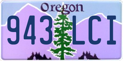 OR license plate 943LCI