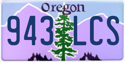 OR license plate 943LCS