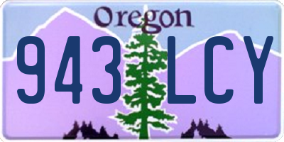 OR license plate 943LCY