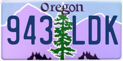 OR license plate 943LDK