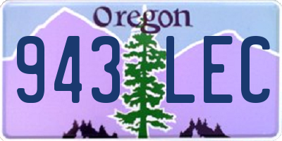 OR license plate 943LEC