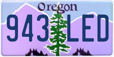 OR license plate 943LED