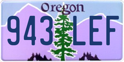 OR license plate 943LEF