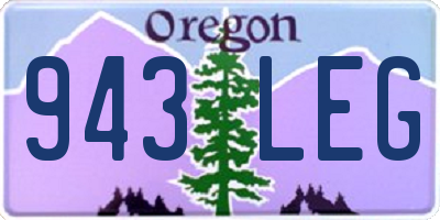OR license plate 943LEG