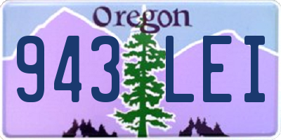 OR license plate 943LEI