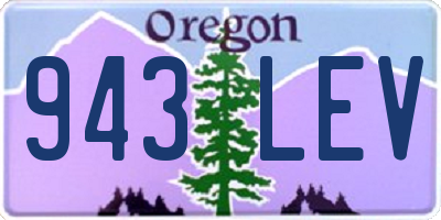 OR license plate 943LEV
