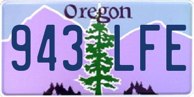 OR license plate 943LFE