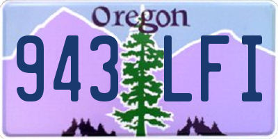 OR license plate 943LFI
