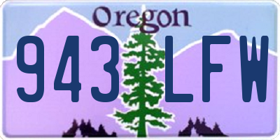 OR license plate 943LFW