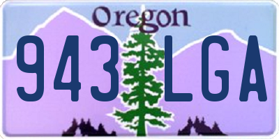 OR license plate 943LGA