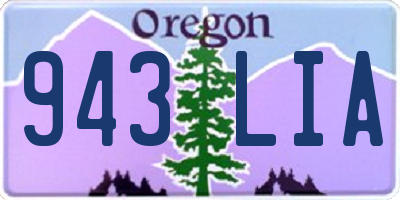 OR license plate 943LIA