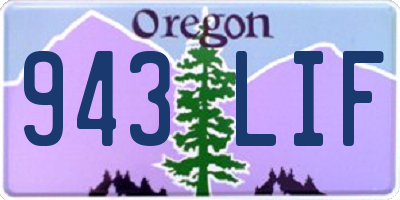 OR license plate 943LIF