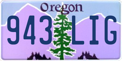 OR license plate 943LIG