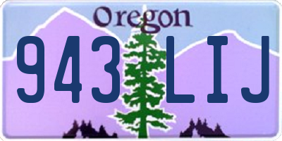 OR license plate 943LIJ