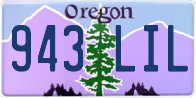 OR license plate 943LIL
