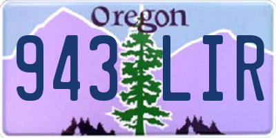 OR license plate 943LIR