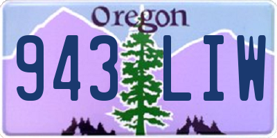 OR license plate 943LIW
